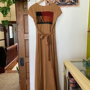 Beautiful wrap linen Dress with artist touch